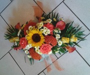 Tischdeko mit Sonnenblume